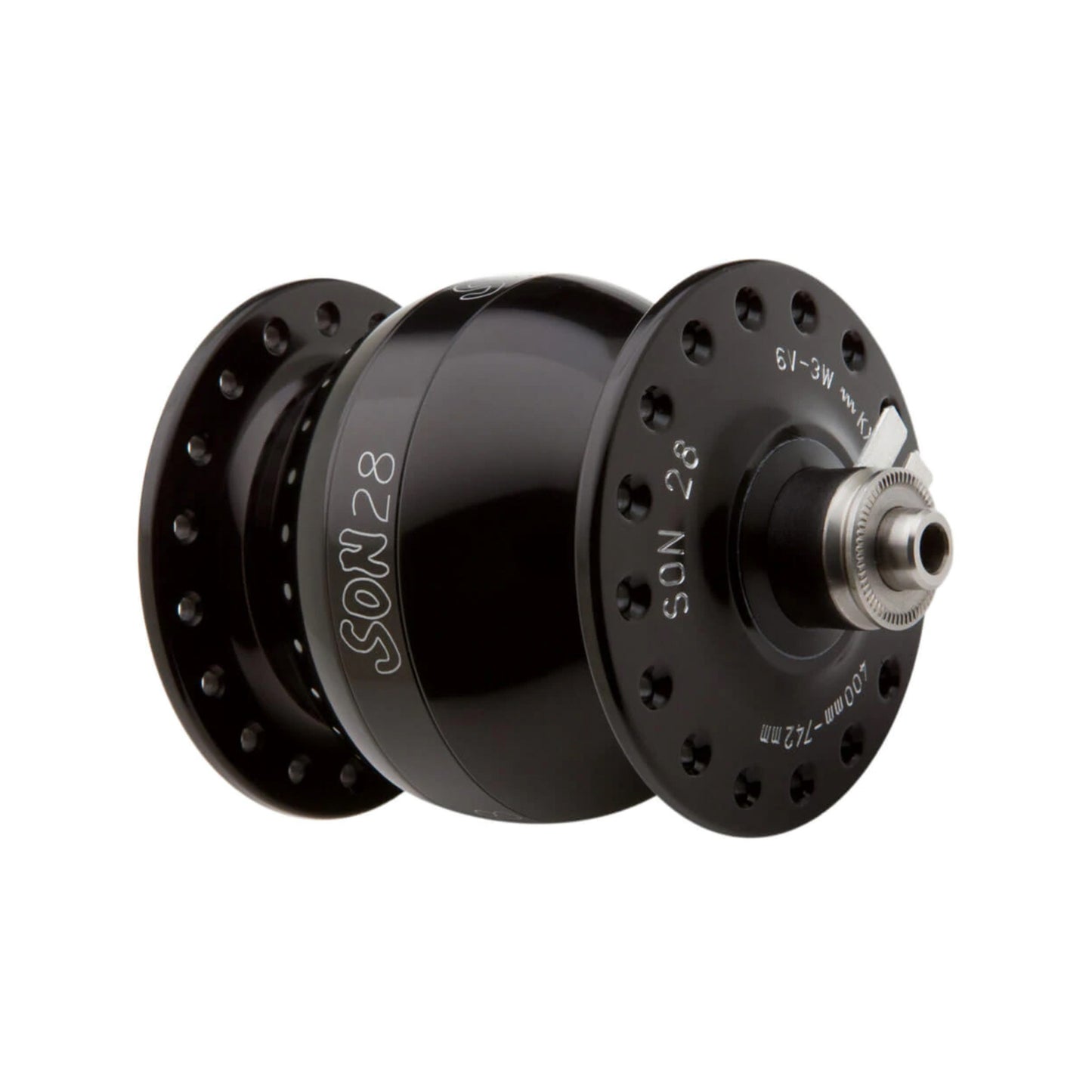 Schmidt SON 28 Dynamo Hub (QR, Rim Brake)
