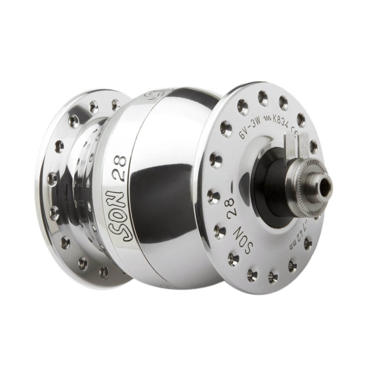 Schmidt SON 28 Dynamo Hub (QR, Rim Brake)
