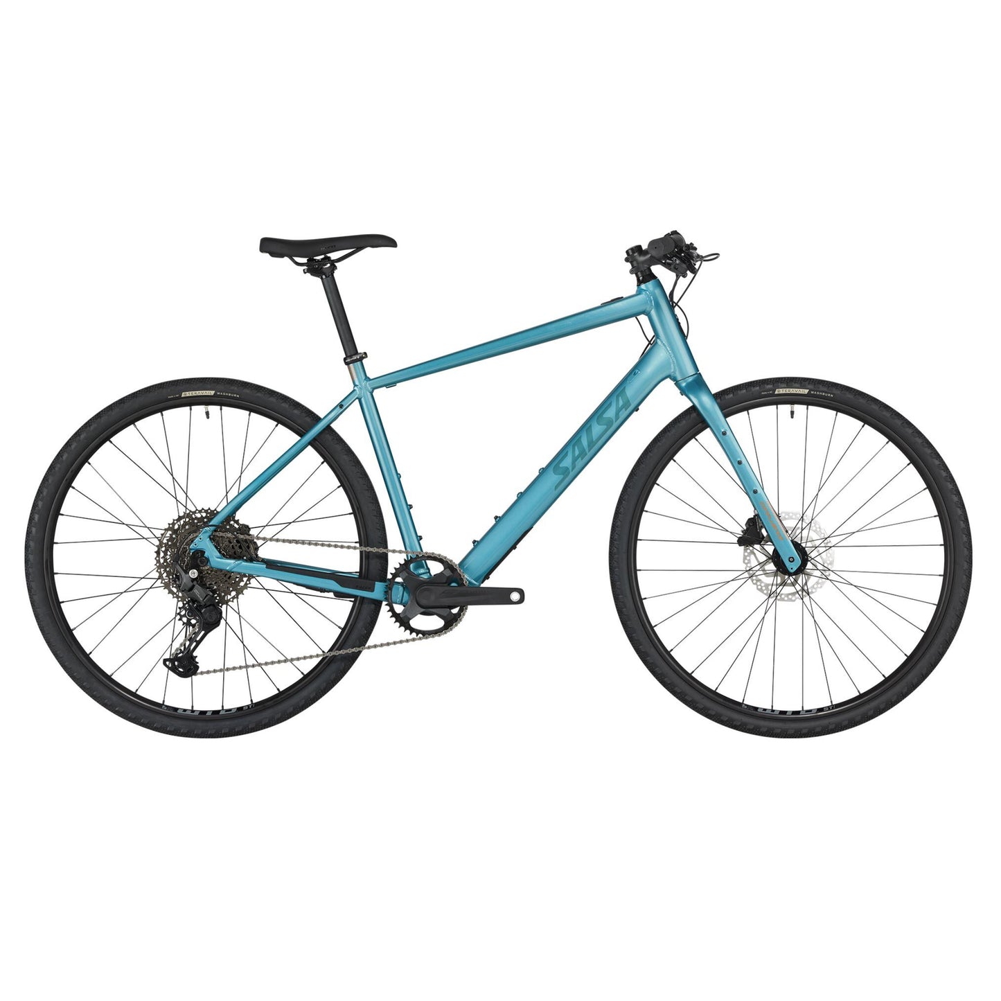 Salsa Confluence Flat Bar Cues 11 Ebike - 700c, Aluminum, Dark Cyan