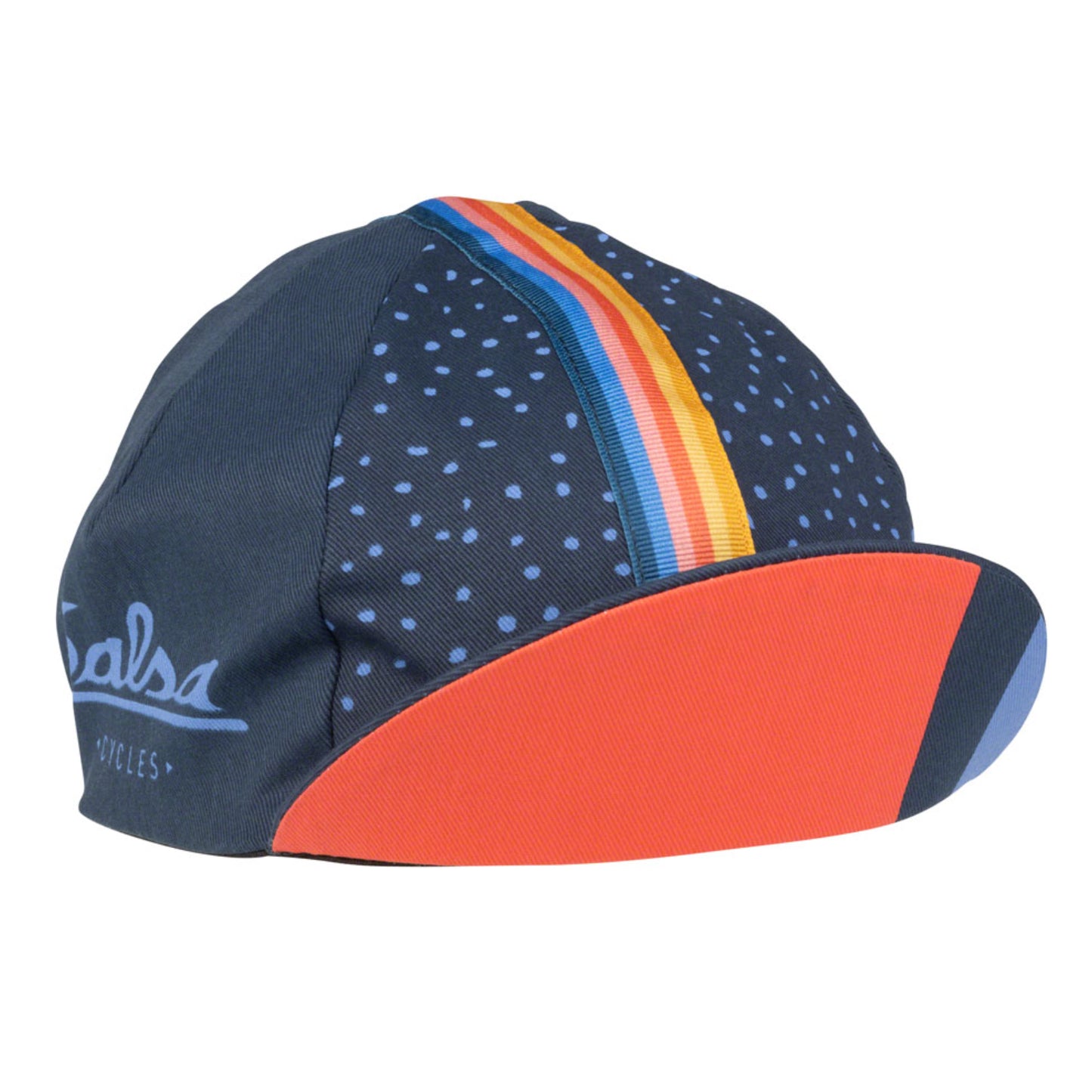Salsa Team Polytone Cycling Cap - Goldenrod, Dark Blue, w/ Stripes, One Size