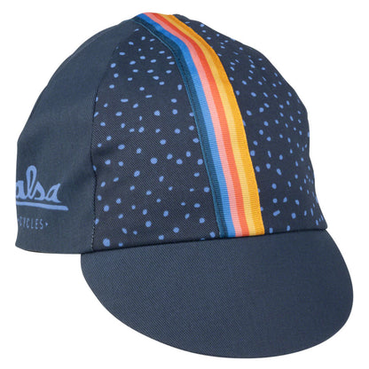 Salsa Team Polytone Cycling Cap - Goldenrod, Dark Blue, w/ Stripes, One Size