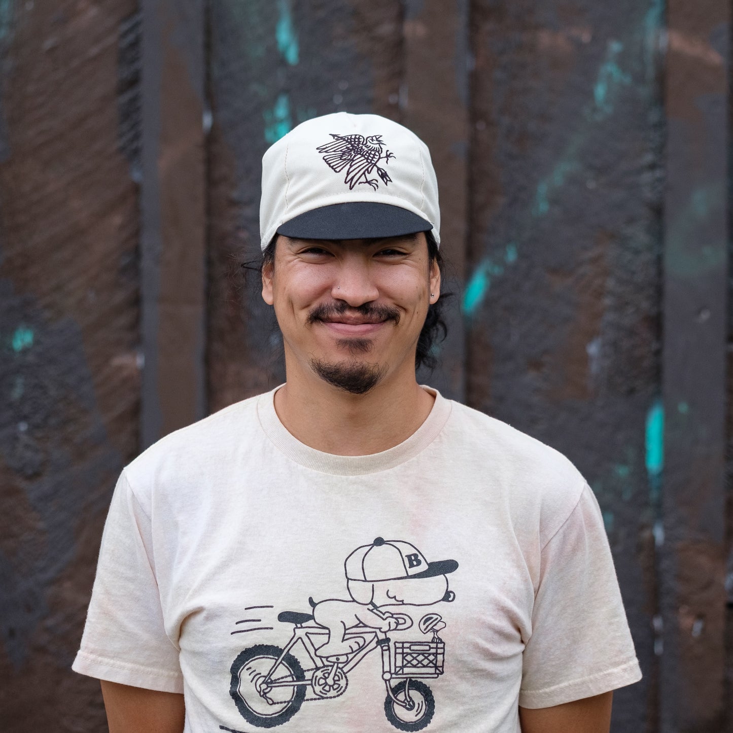 Murder of Crows Cycling Cap - Raw Cotton