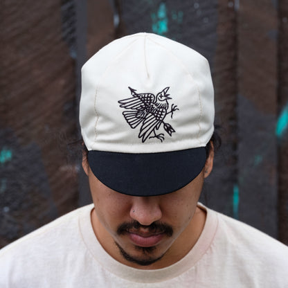 Murder of Crows Cycling Cap - Raw Cotton