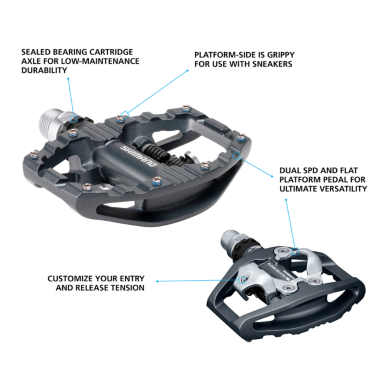 Shimano PD-EH500 Black SPD Dual Platform Pedals